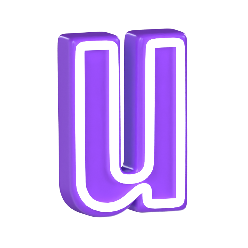 U Letter 3D Model