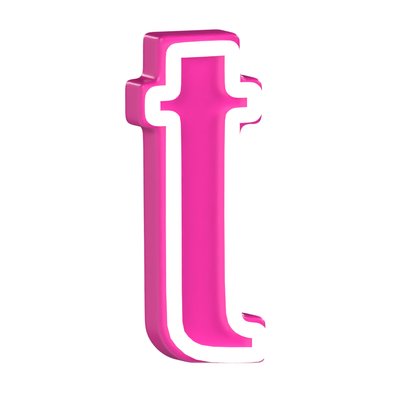 T Letter 3D Model 3D Graphic