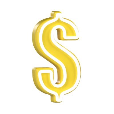 Dollar Symbol 3D Modell 3D Graphic