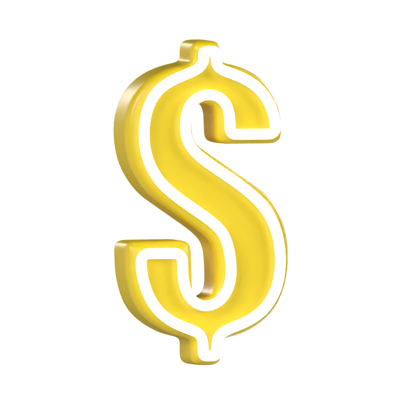 Dollar Symbol 3D Modell 3D Graphic