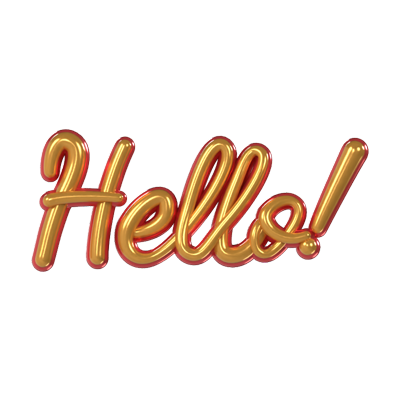 Hello 3D Text 3D Graphic