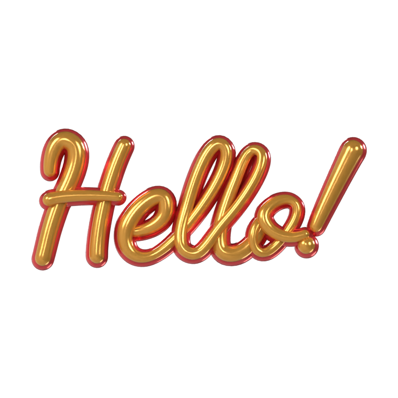 Hello 3D Text 3D Graphic