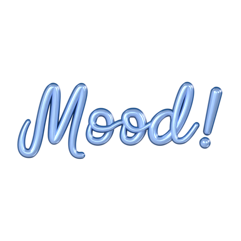 Mood 3D Text 3D Graphic