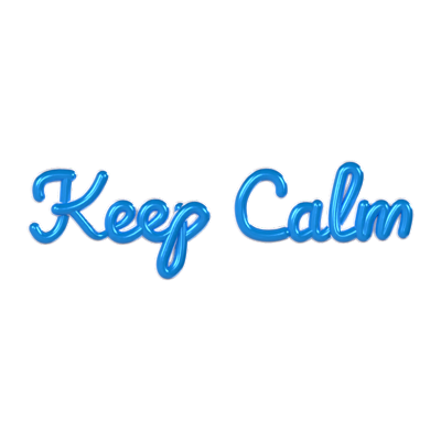 Keep Calm 3D Text 3D Graphic