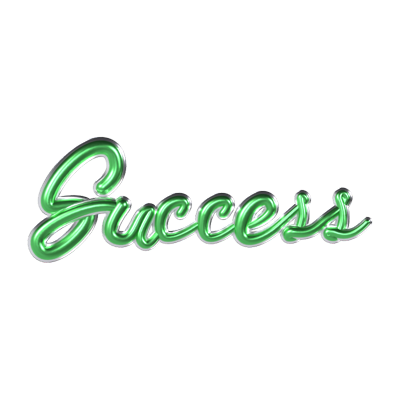 Success 3D Text 3D Graphic