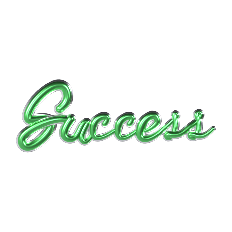 Success 3D Text 3D Graphic