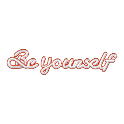 texto em 3d "be yourself 3D Graphic