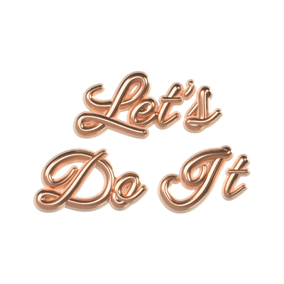 let's do it 3d texto 3D Graphic