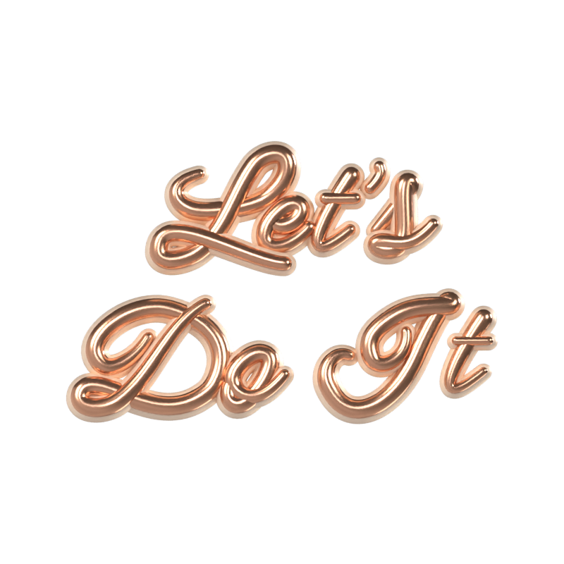 Let's Do It 3D Texto 3D Graphic