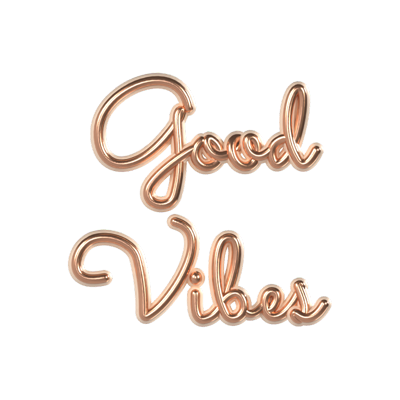 good vibes texto 3d 3D Graphic