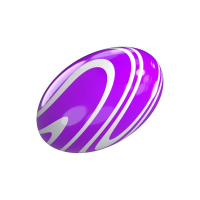 Oval Lollipop Candy 3D Model 3D Graphic