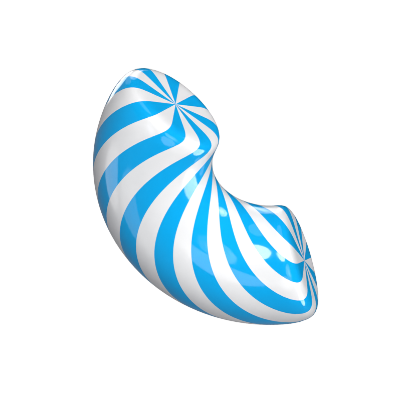 Viertelkreis Lollipop 3D Modell