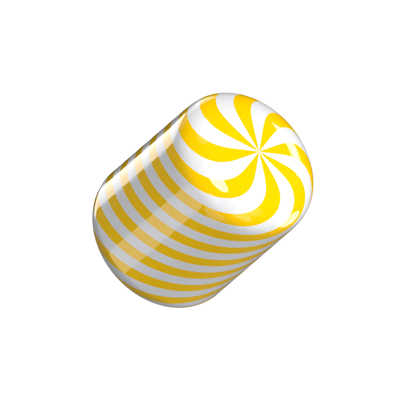 Solid Striped Candy 3D Modell 3D Graphic