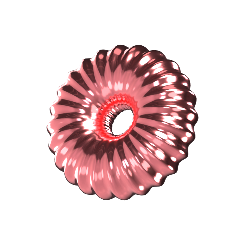 Modelo 3D da forma de rosquinhas choppy 3D Graphic