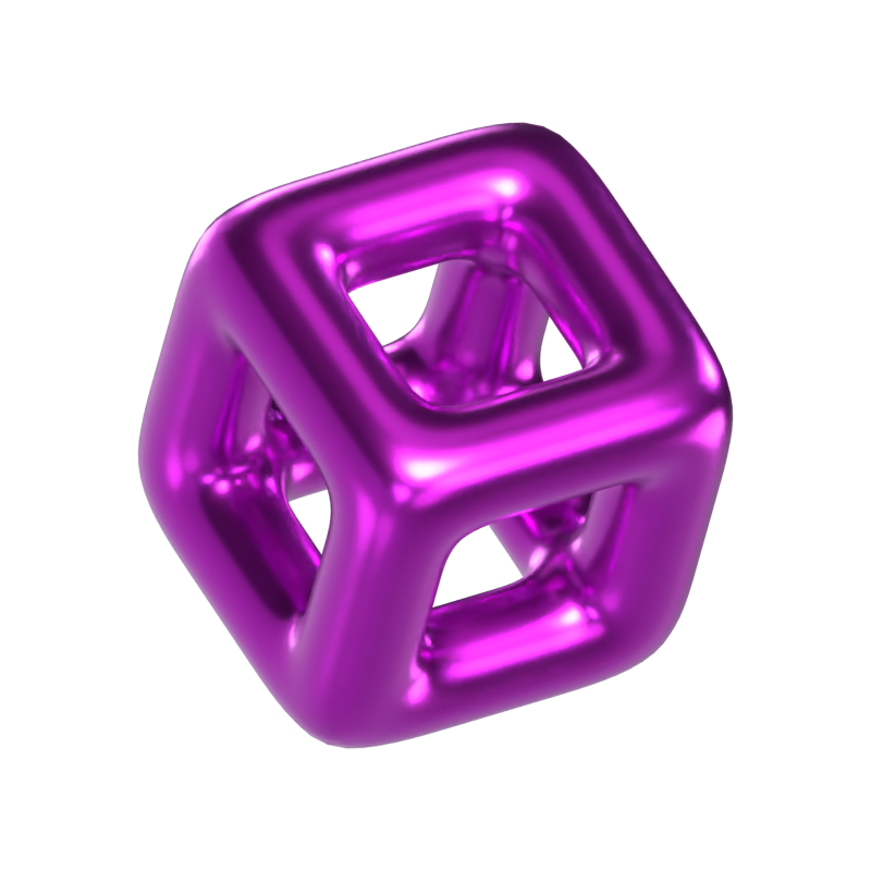 Cube Frame 3D Model 3D Graphic