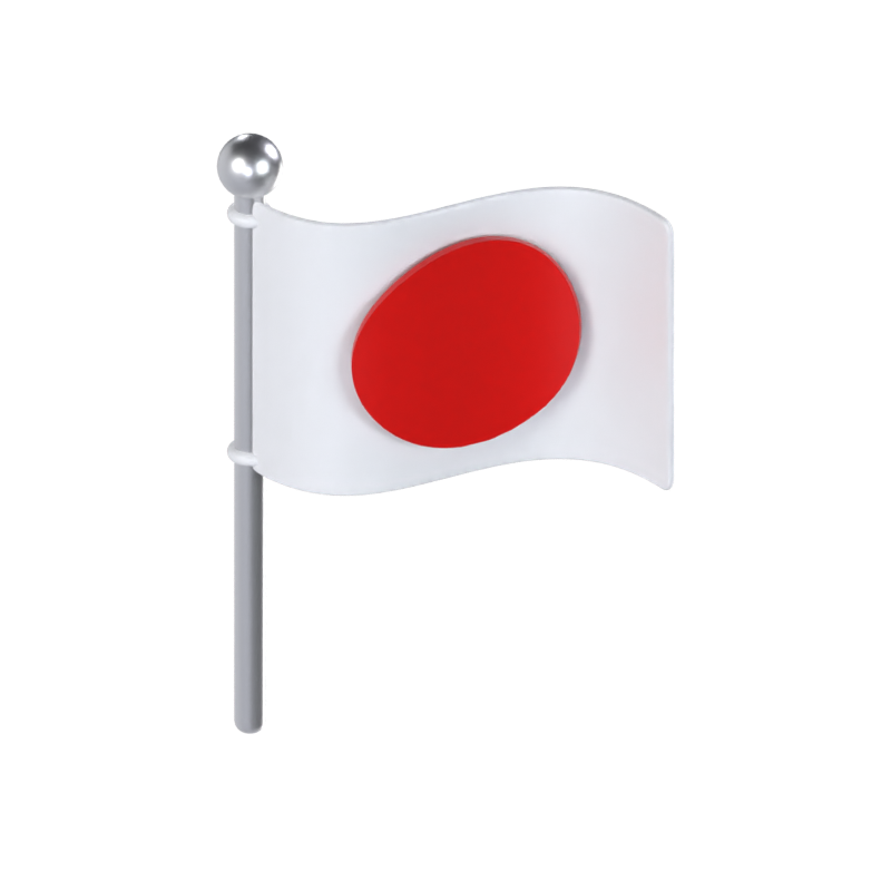 Japan Flag 3D Model 3D Graphic