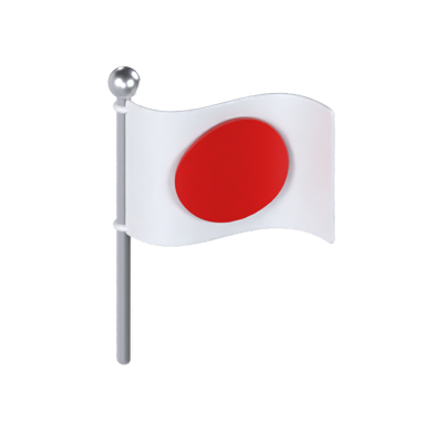 japan flagge 3d modell 3D Graphic