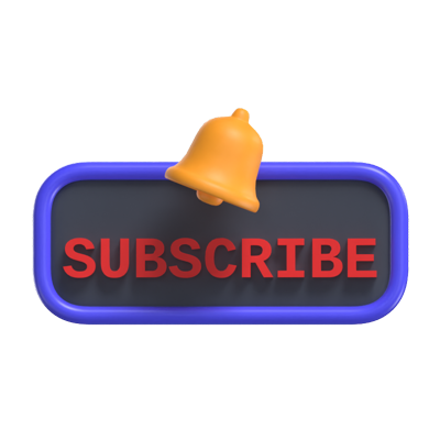 Subscribe Button 3D Model 3D Graphic