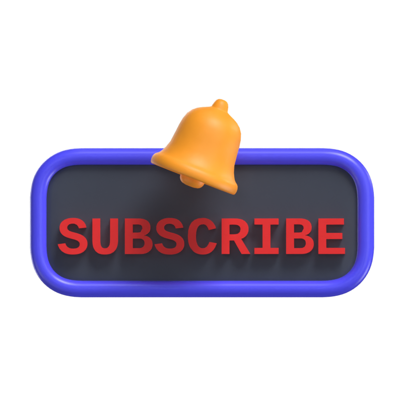 Subscribe Button 3D Model 3D Graphic