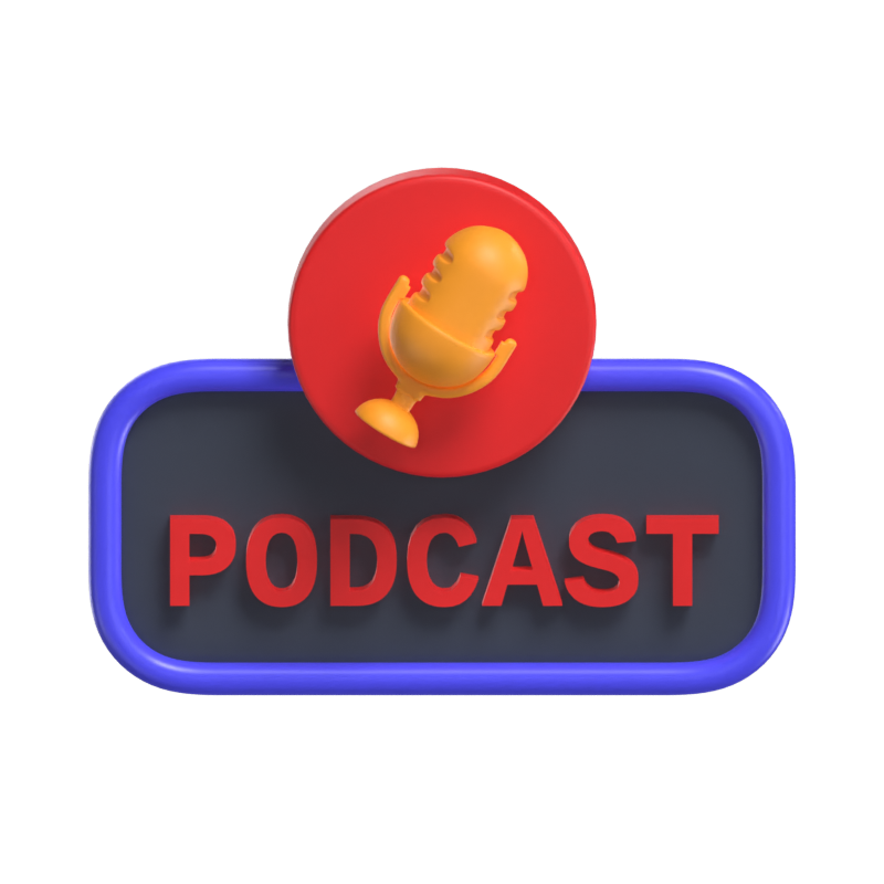 Modelo 3D de podcast 3D Graphic