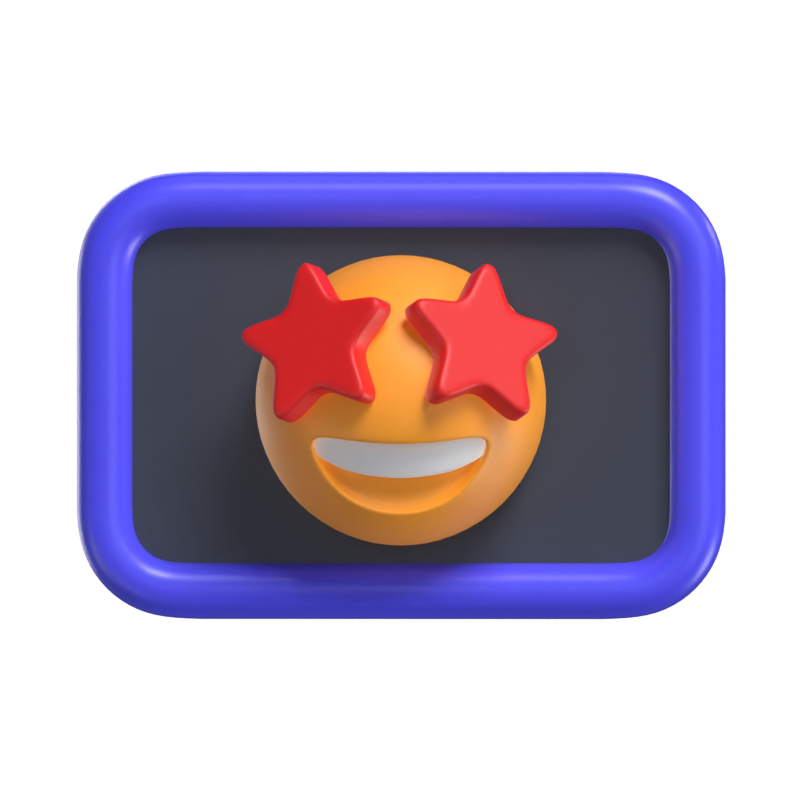 Star Struck Emoji 3D Model 3D Graphic