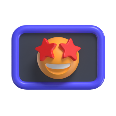 Star Struck Emoji 3D Model 3D Graphic