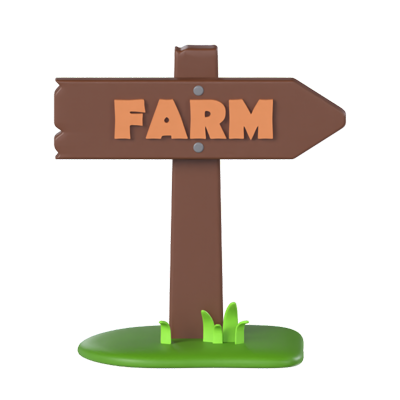 Farm Signboard 3D Model 3D Graphic