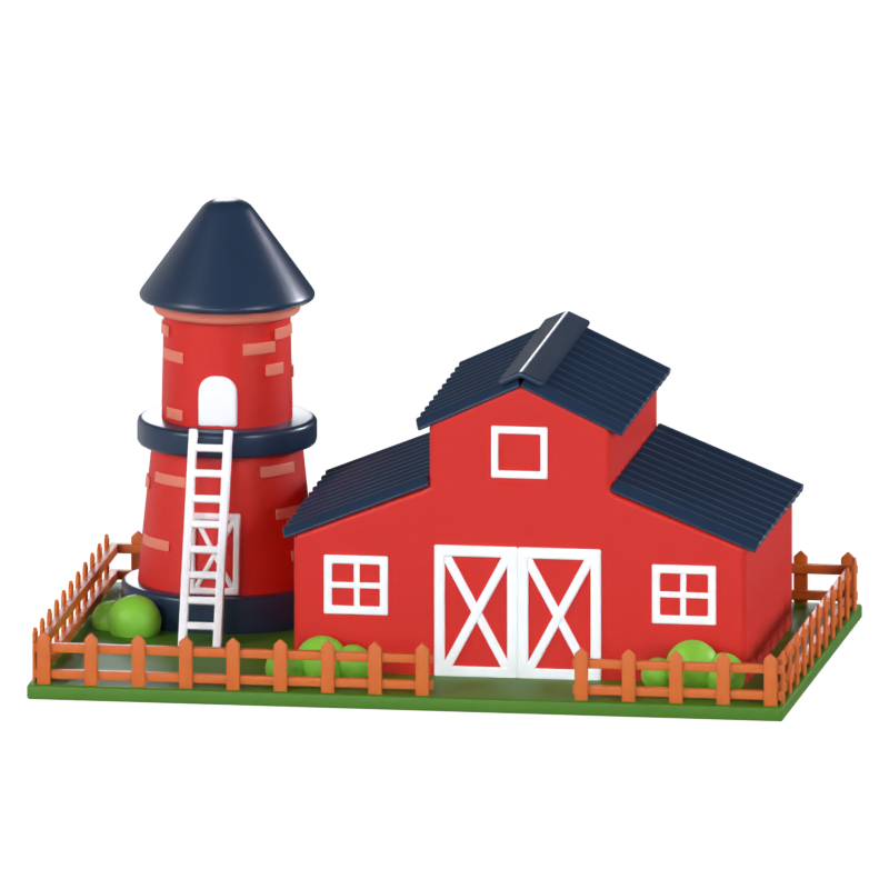 Farmhouse 3D Model 3D Graphic