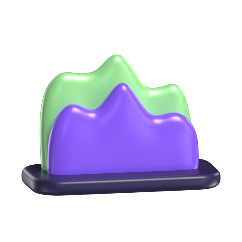 Area Charts 3D Modell 3D Graphic