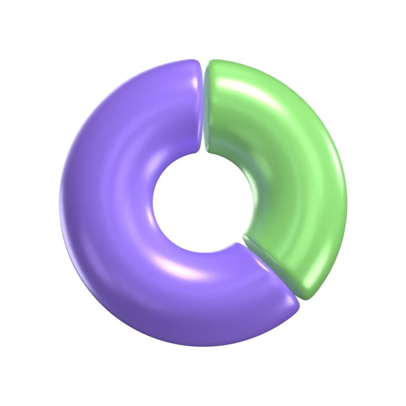 Donut Chart Modelo 3D 3D Graphic