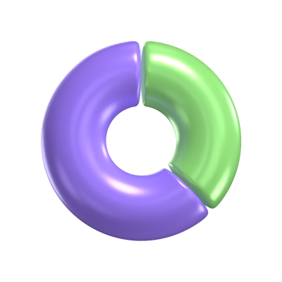 donut chart 3d modell 3D Graphic