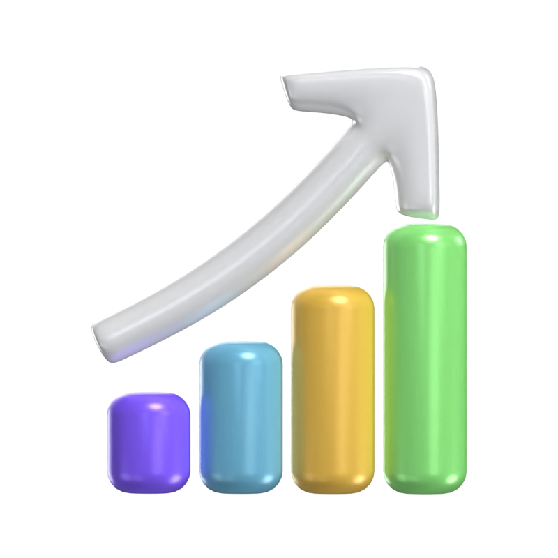 Erhöhtes Balkendiagramm 3D Modell 3D Graphic