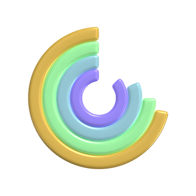 Multiple Circle Chart 3D Model