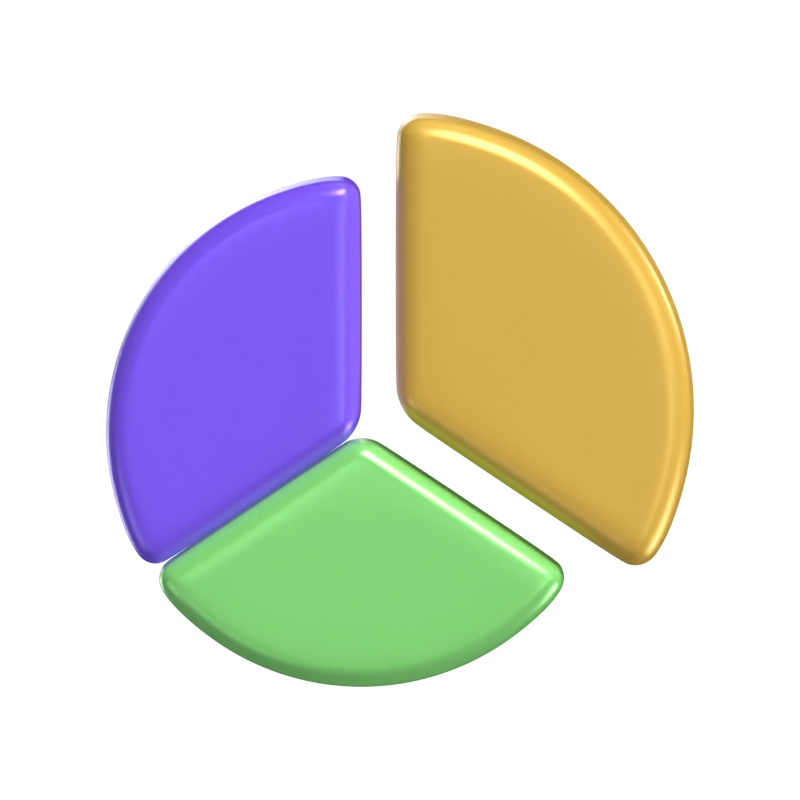 파이 차트 3D 모델 3D Graphic