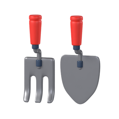 Shovel & Pitchfork 3D Model 3D Graphic