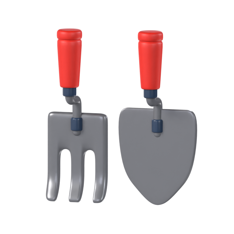 Shovel & Pitchfork 3D Model