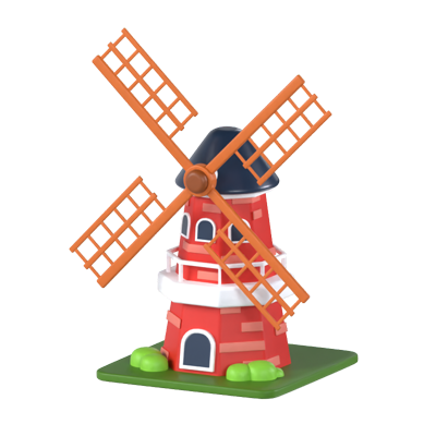 windmühle 3d modell 3D Graphic