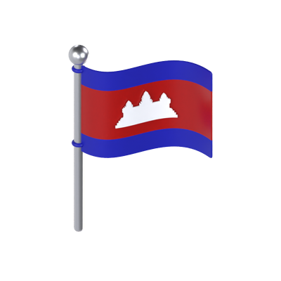 modelo 3d de la bandera de camboya 3D Graphic