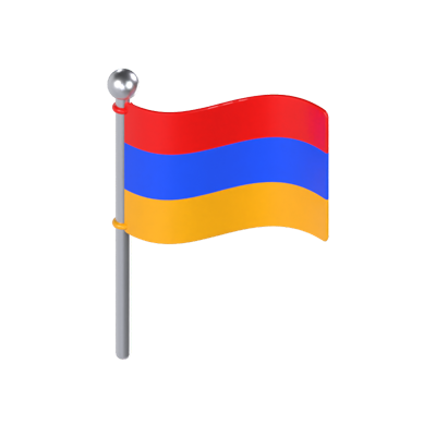 modelo 3d de la bandera de armenia 3D Graphic