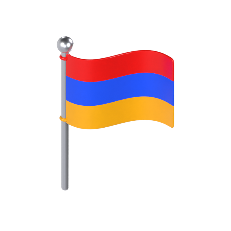 Modelo 3D de la bandera de Armenia 3D Graphic