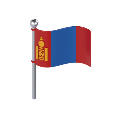 Mongolei Flagge 3D Modell 3D Graphic