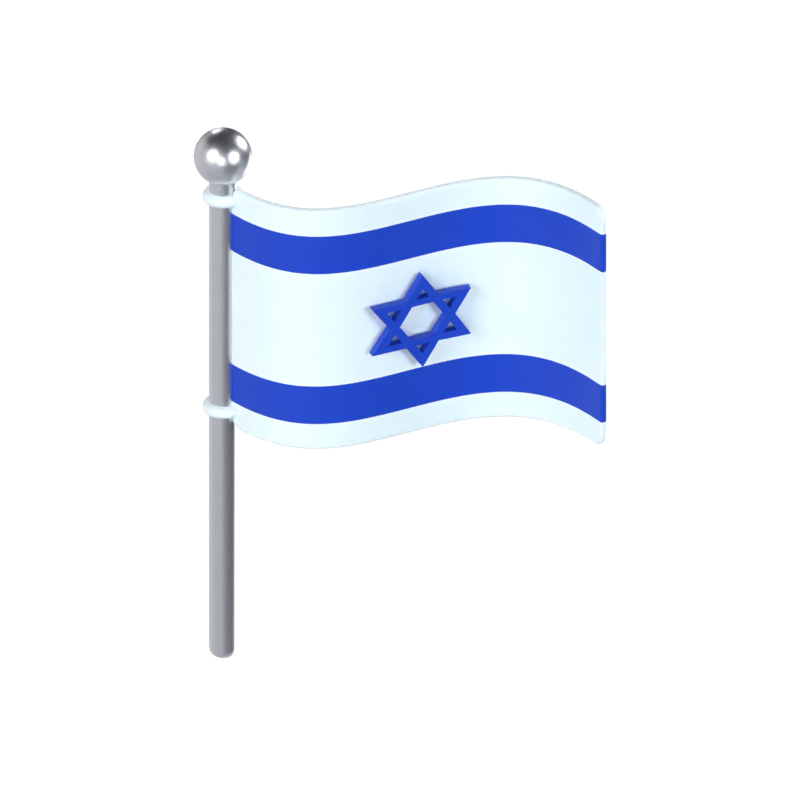 Modelo 3D da bandeira de Israel 3D Graphic