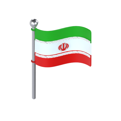 Iran Flagge 3D Modell 3D Graphic