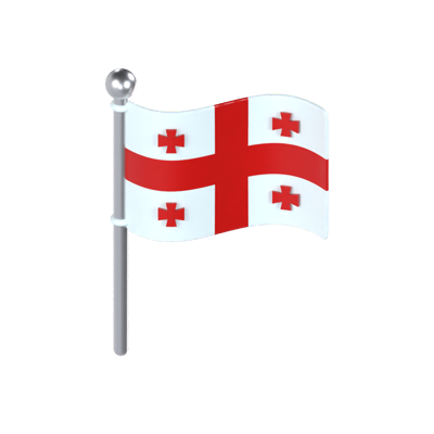 Georgia Flagge 3D Modell 3D Graphic