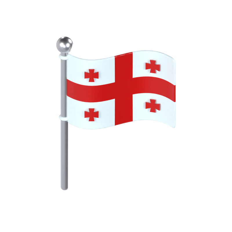 Georgia Flagge 3D Modell