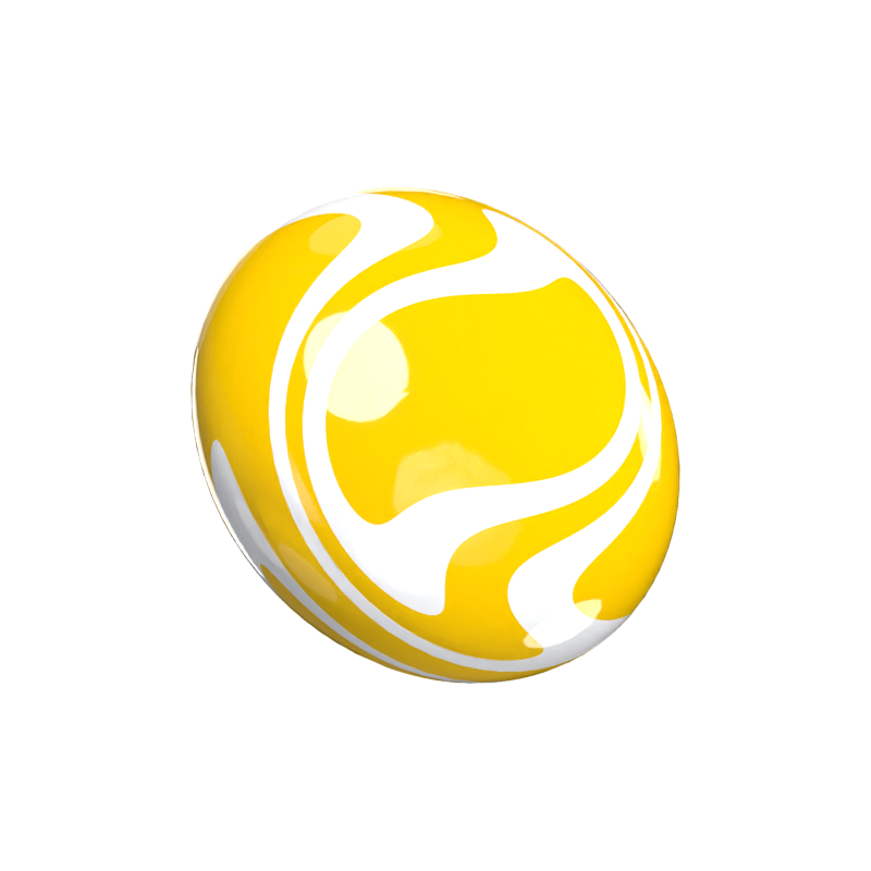 Flat Lollipop Ball 3D Model