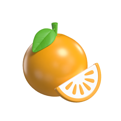 Orange 3D Model 3D Graphic