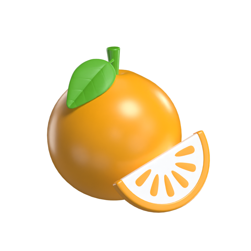 Orange 3D-Modell 3D Graphic