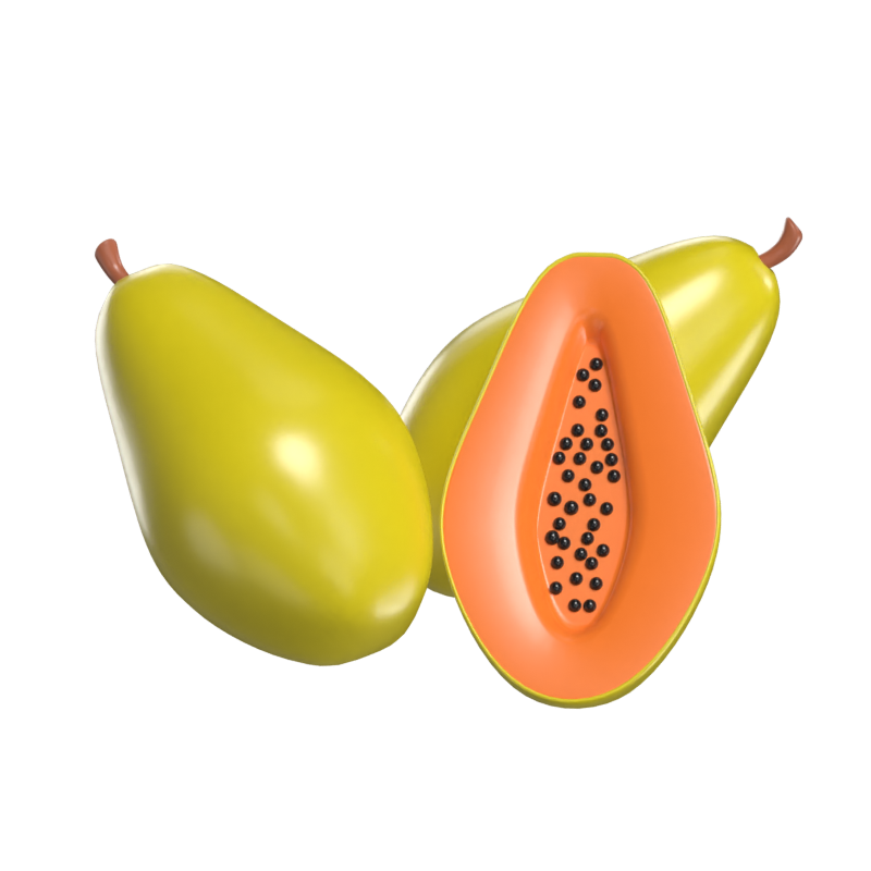 Papaya 3D Model 3D Graphic