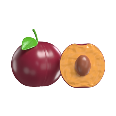 Plums 3D Model 3D Graphic